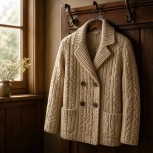 Double breasted cardigan - cream